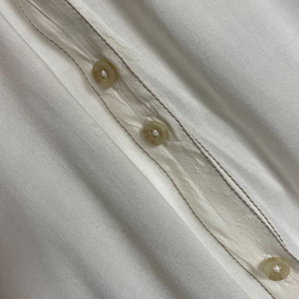 Urban Outfitters Blouse White Semi-Sheer Long Sleeve FLAWS Size Medium Women Top - Picture 12 of 16